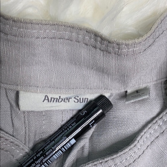 Amber Sun Linen Lightweight Gray Jacket - Picture 8 of 8